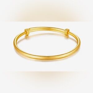 New 18k Gold Adjustable Bangle Bracelet